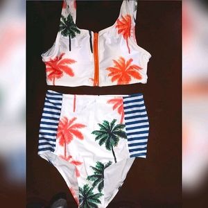 Palm tree design bathing suit